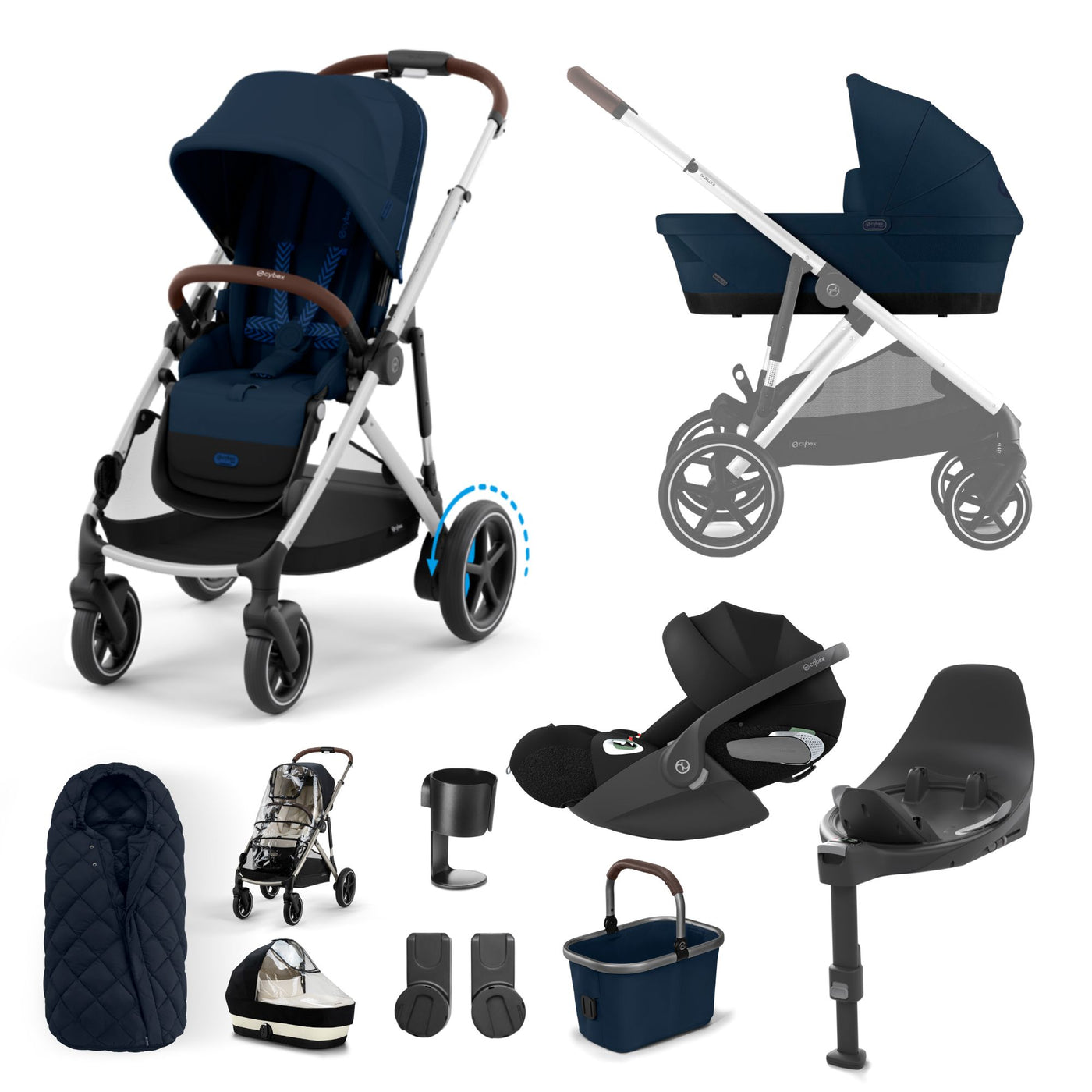 Cybex e-Gazelle S Cloud T Bundle - Ocean Blue