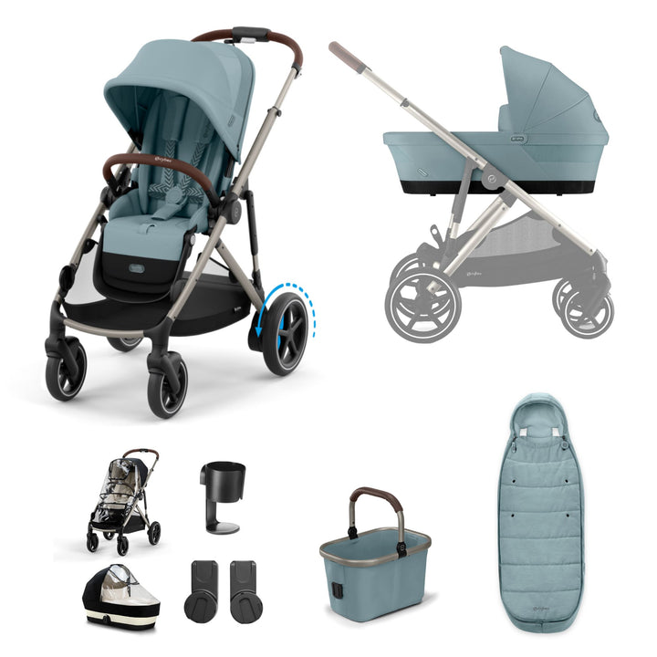Cybex e-Gazelle S Essential Bundle - Stormy Blue
