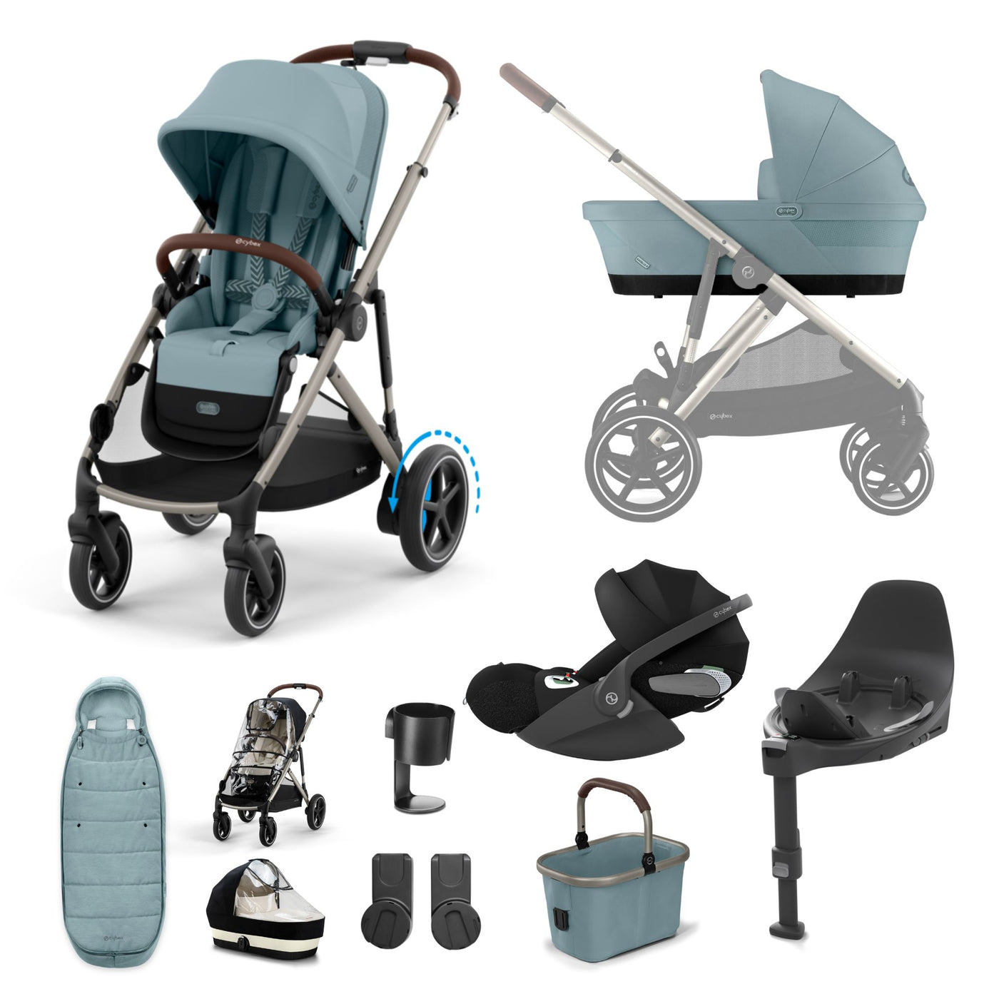 Cybex e-Gazelle S Cloud T Bundle - Stormy Blue