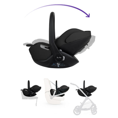 Silver Cross Glide Plus 360 Infant Car Seat and Base - Iconic Black