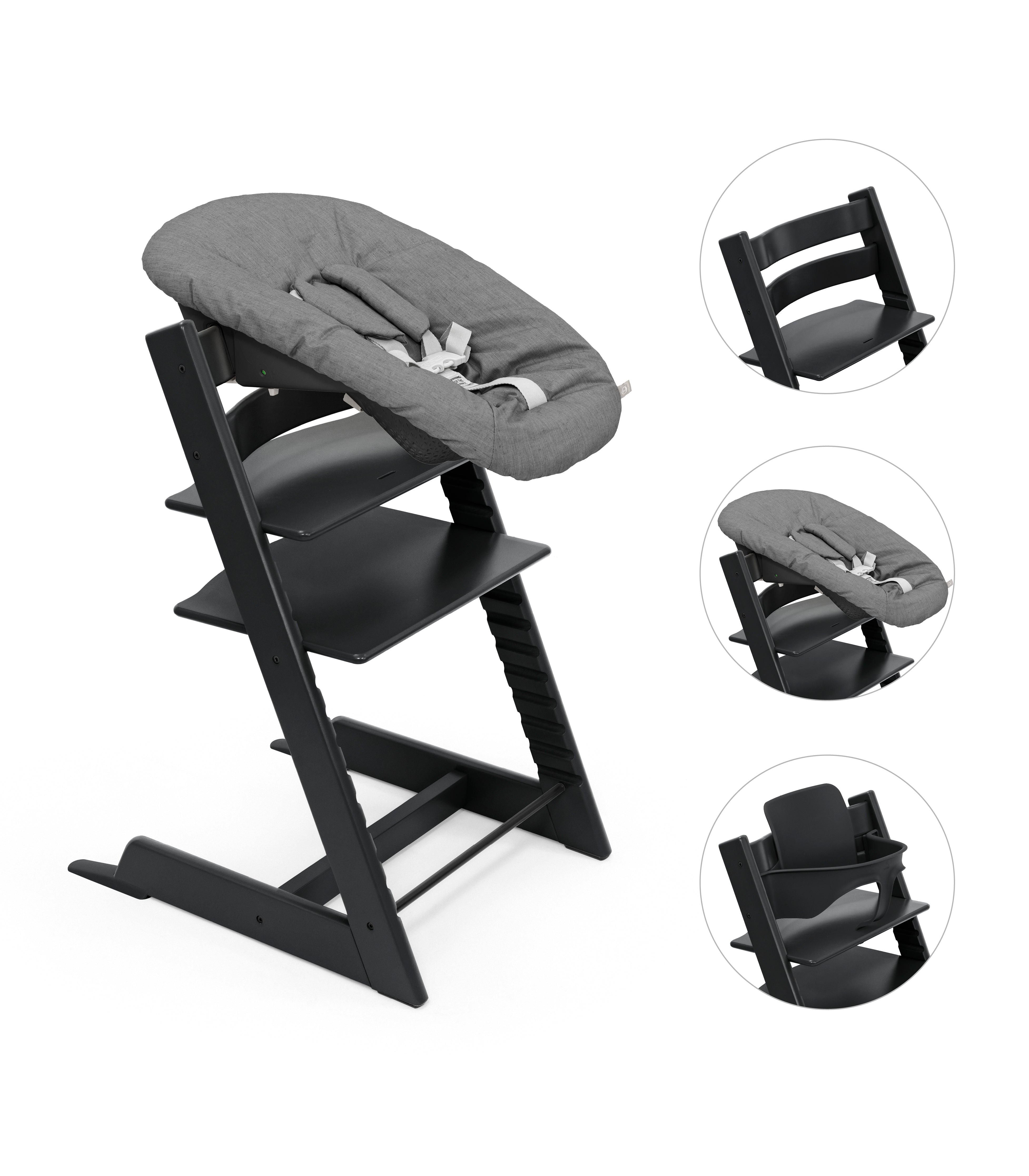 Tripp Trapp Newborn Bundle + Baby Set - Black – Baby Nest