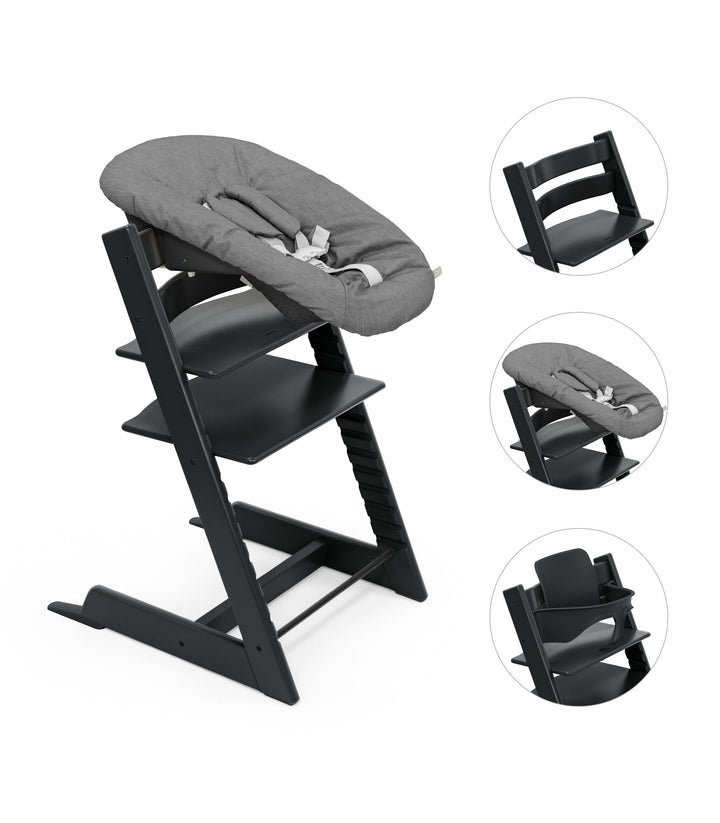 Tripp Trapp Newborn Bundle + Baby Set - Black