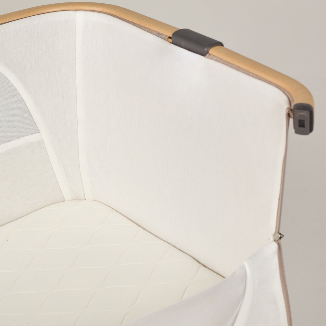 Silver Cross Lunar Co-Sleeper Bedside Crib - Oatmeal