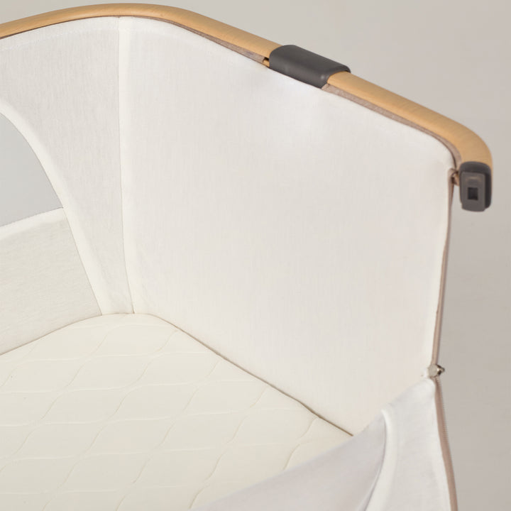 Silver Cross Lunar Co-Sleeper Bedside Crib - Oatmeal