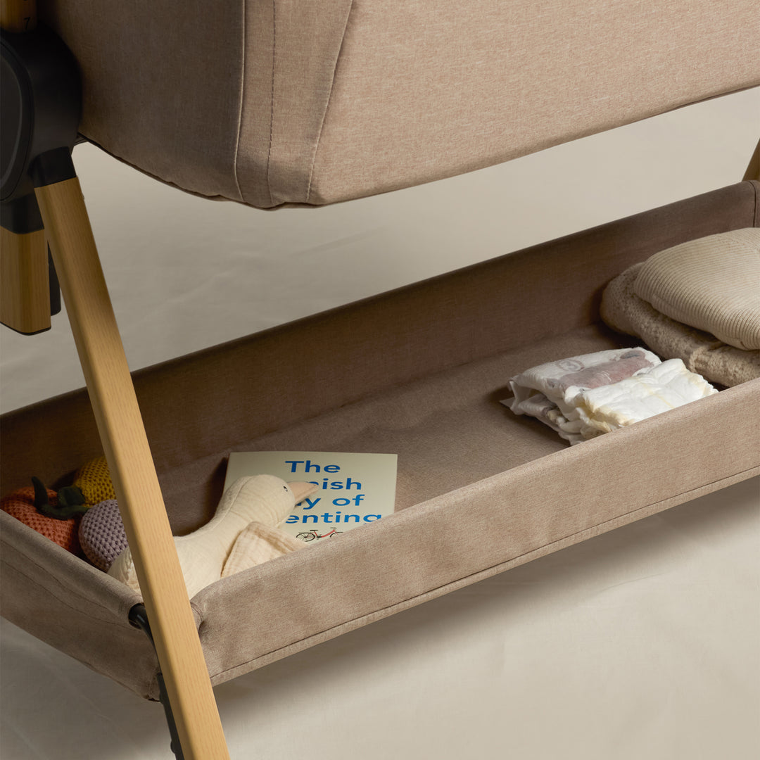 Silver Cross Lunar Co-Sleeper Bedside Crib - Oatmeal