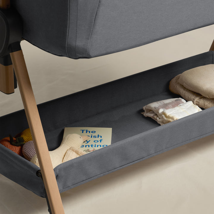 Silver Cross Lunar Co-Sleeper Bedside Crib - Whisper Grey