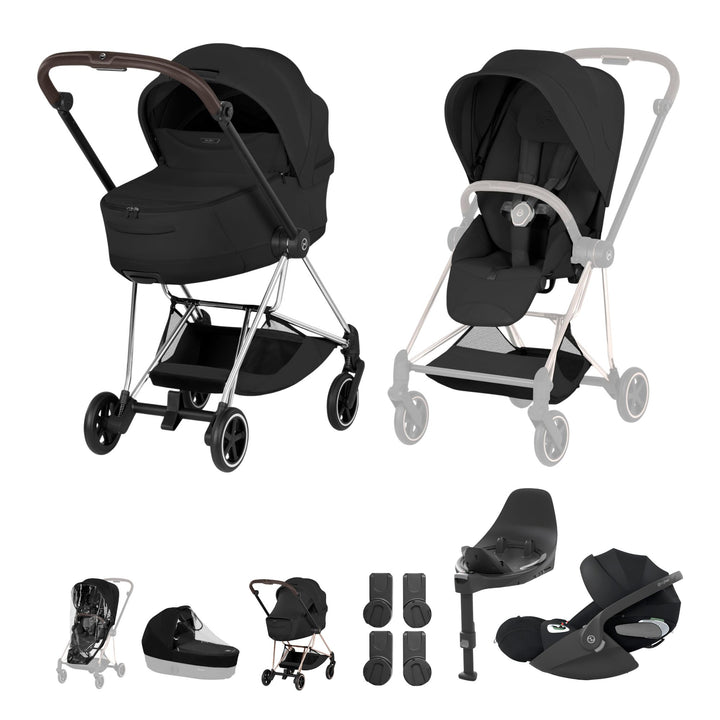 Cybex Mios Style Ultimate Bundle - Sepia Black & Chrome Brown Frame