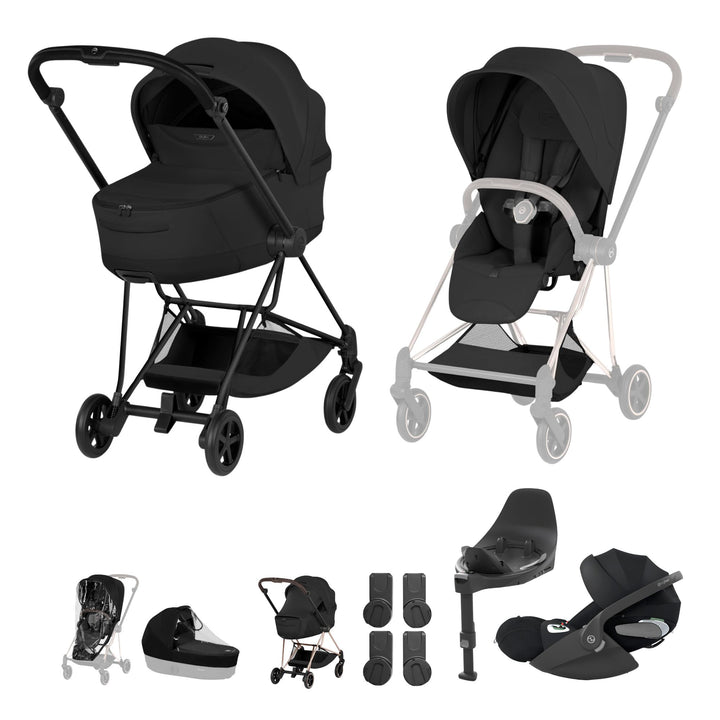 Cybex Mios Style Ultimate Bundle - Sepia Black & Matt Black Frame