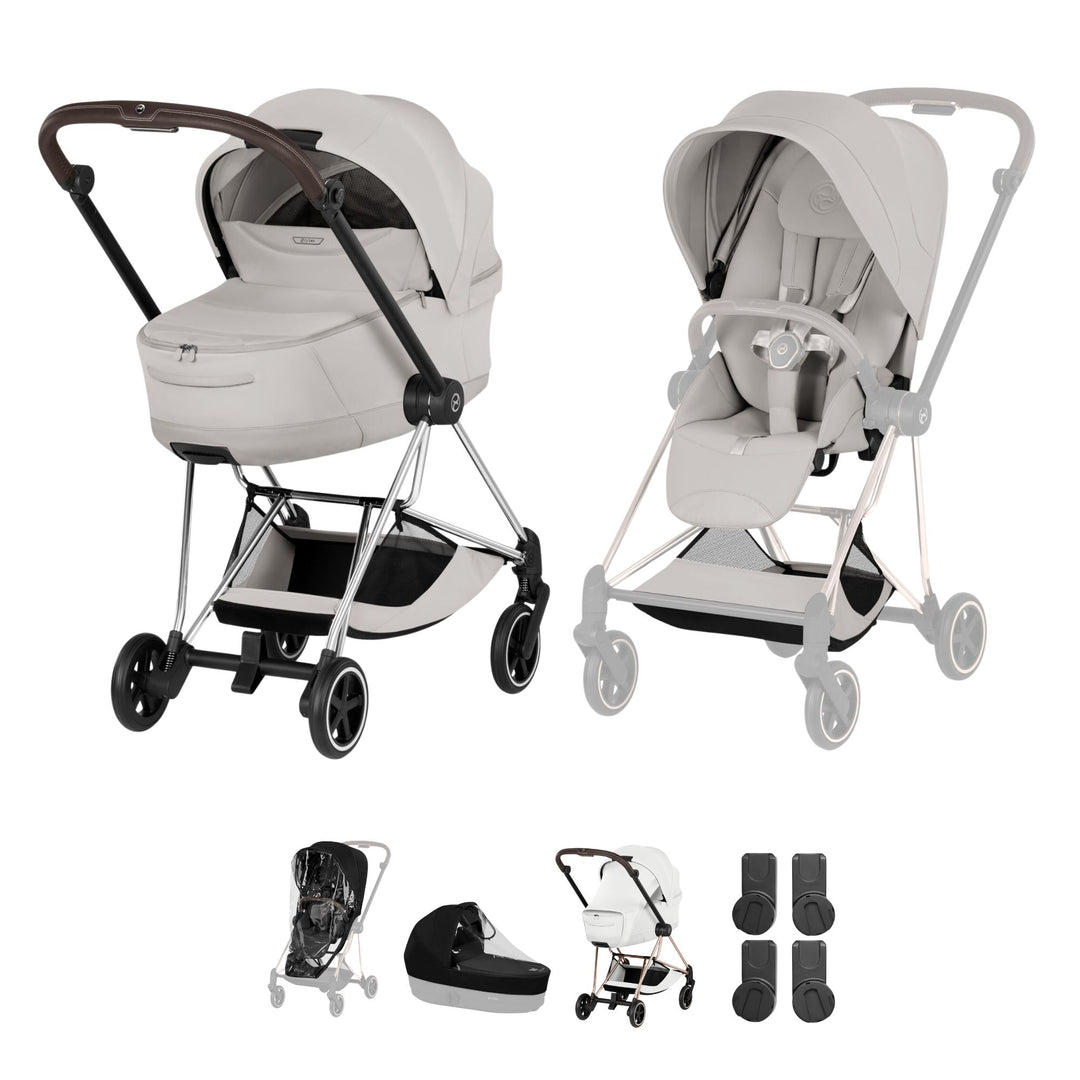 cybex mios chrome Cybex Mios Style Pushchair & Fold Cot Bundle