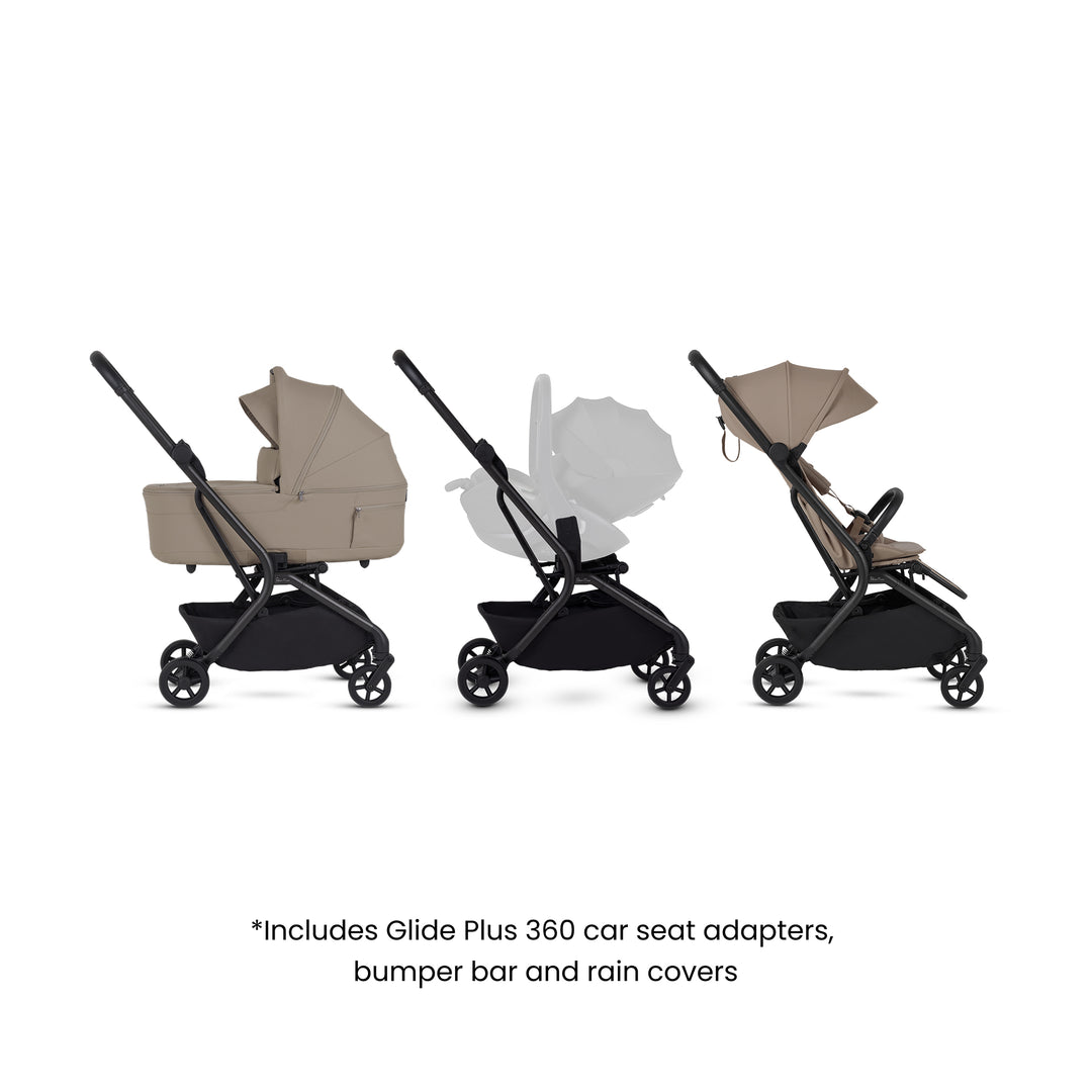 Silver Cross Nia Stroller & Carrycot - Champagne