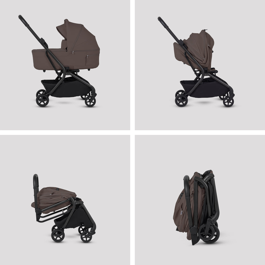 Silver Cross Nia Stroller & Carrycot - Chocolate
