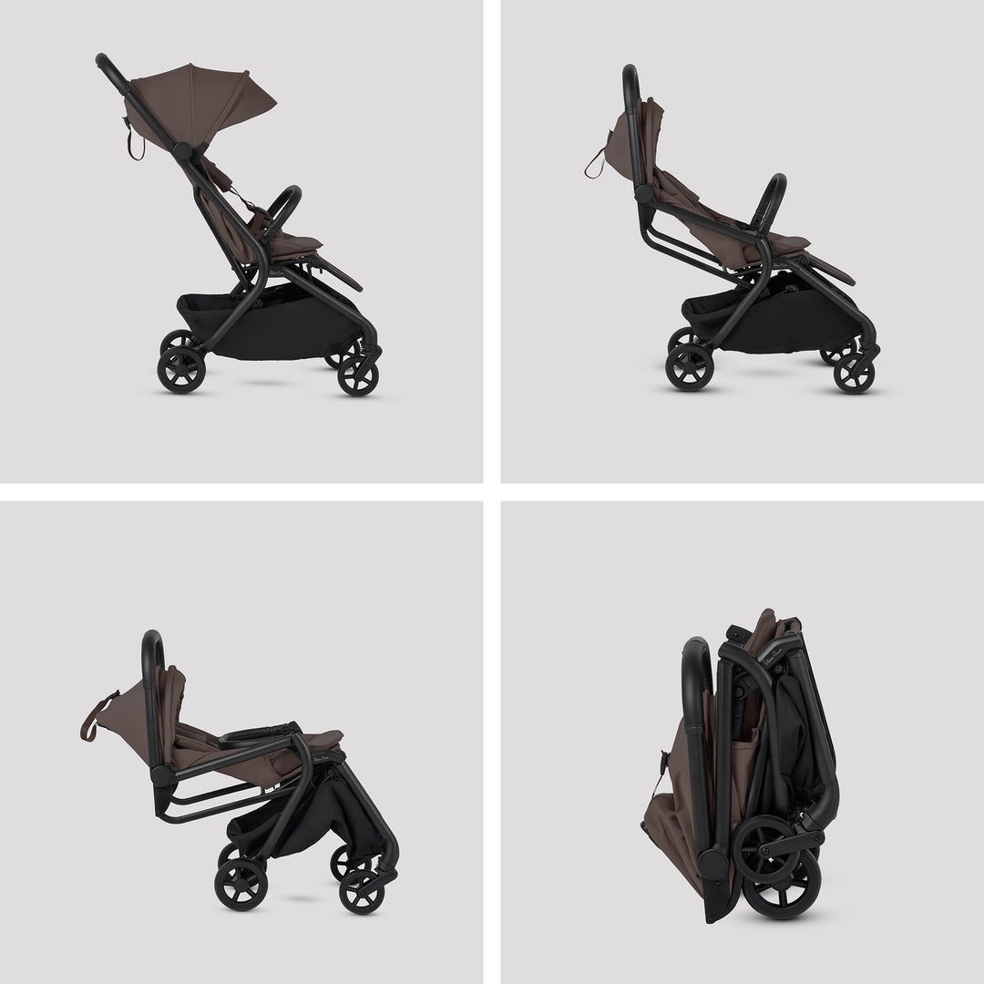 Silver Cross Nia Stroller & Carrycot - Chocolate