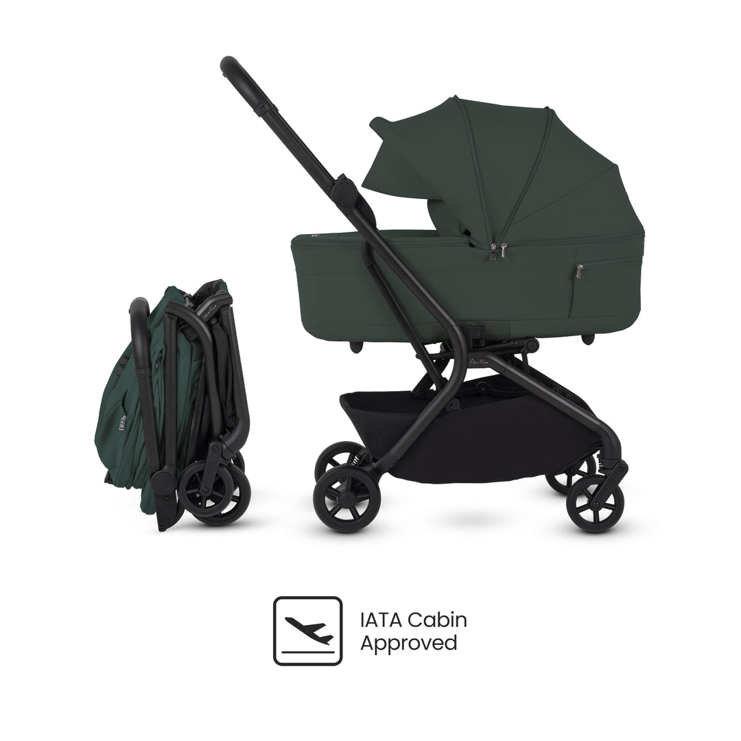 Silver Cross Nia Stroller & Carrycot - Conifer