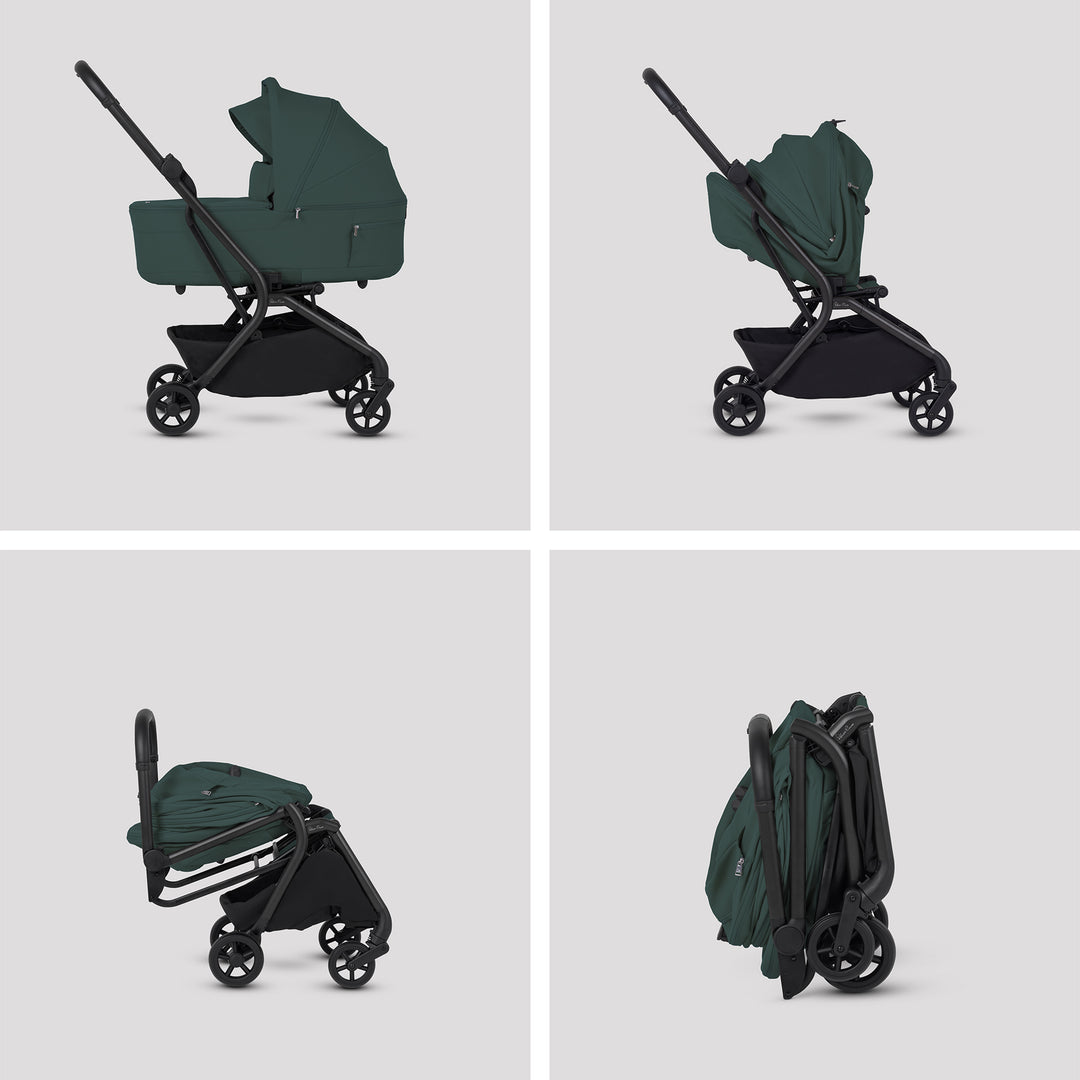 Silver Cross Nia Stroller & Carrycot - Conifer