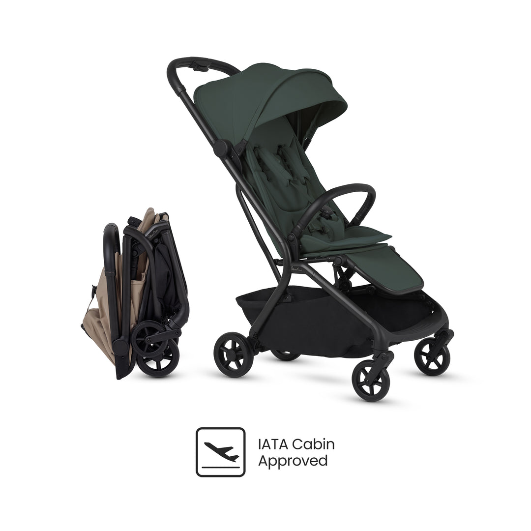 Silver Cross Nia Stroller & Carrycot - Conifer