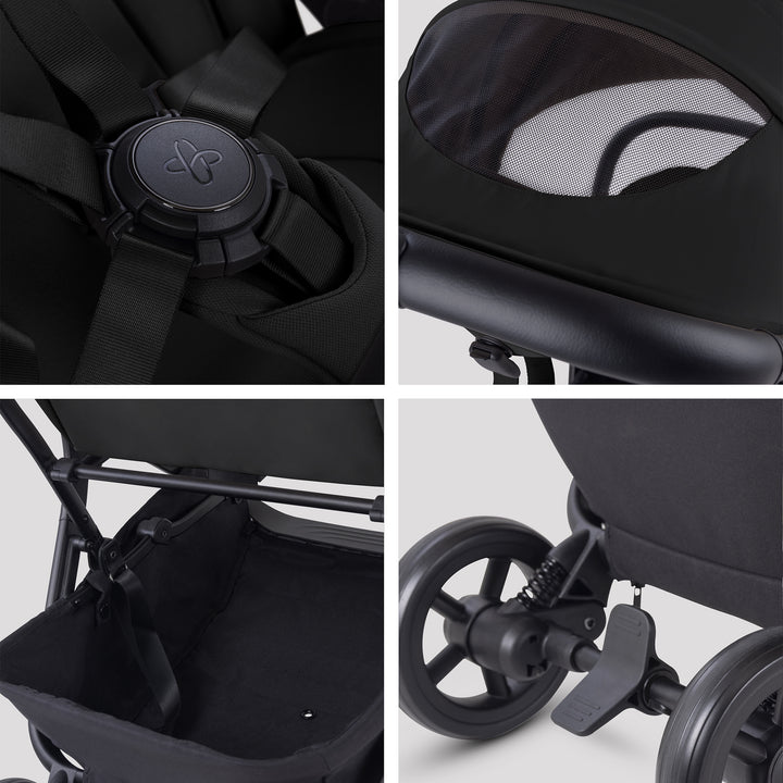 Silver Cross Nia Stroller & Carrycot - Onyx