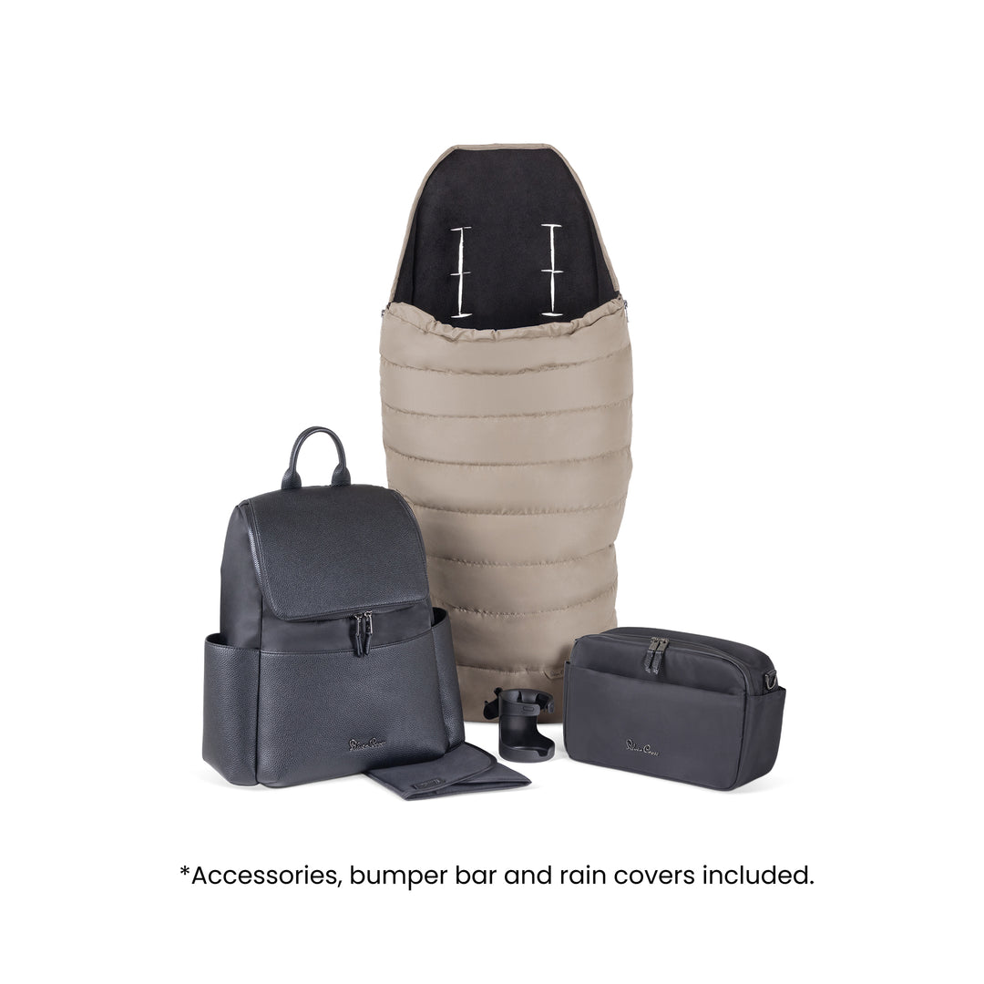 Silver Cross Nia Travel System with Accessory Pack - Champagne