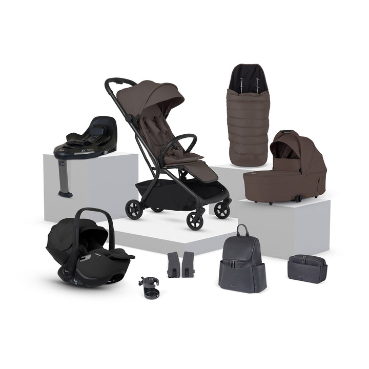 Silver Cross Nia Travel System with Accessory Pack - Chocolate