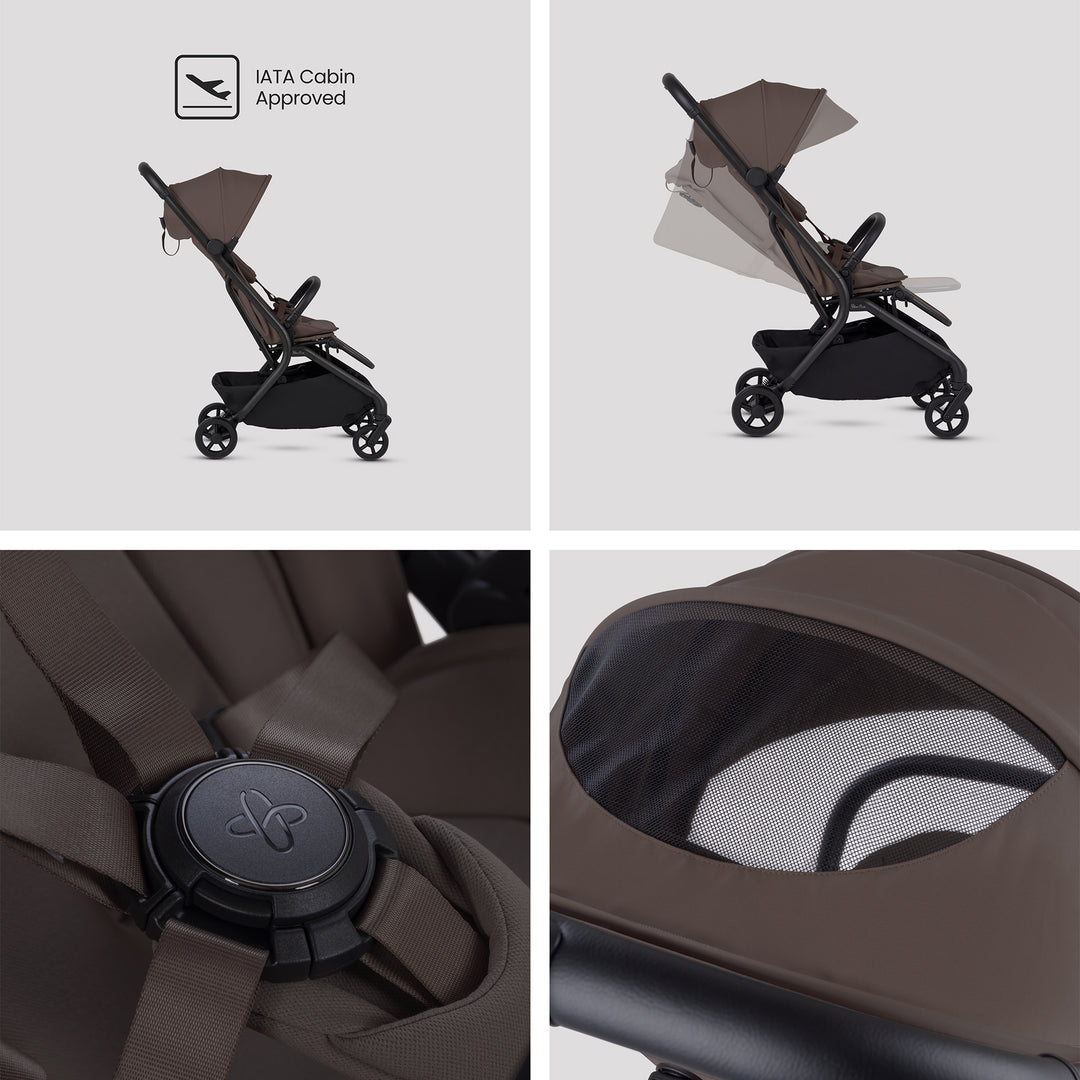Silver Cross Nia Travel System with Accessory Pack - Chocolate
