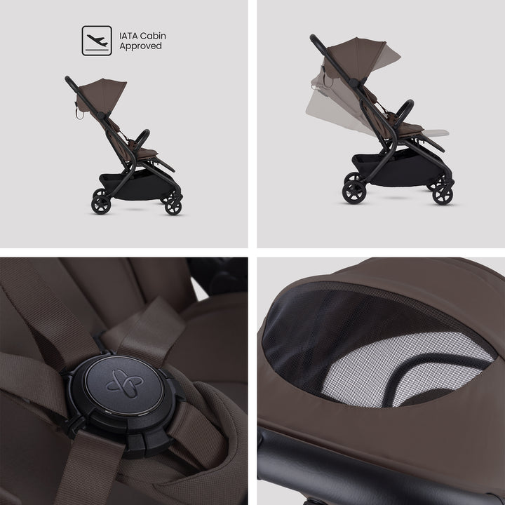 Silver Cross Nia Travel System with Accessory Pack - Chocolate