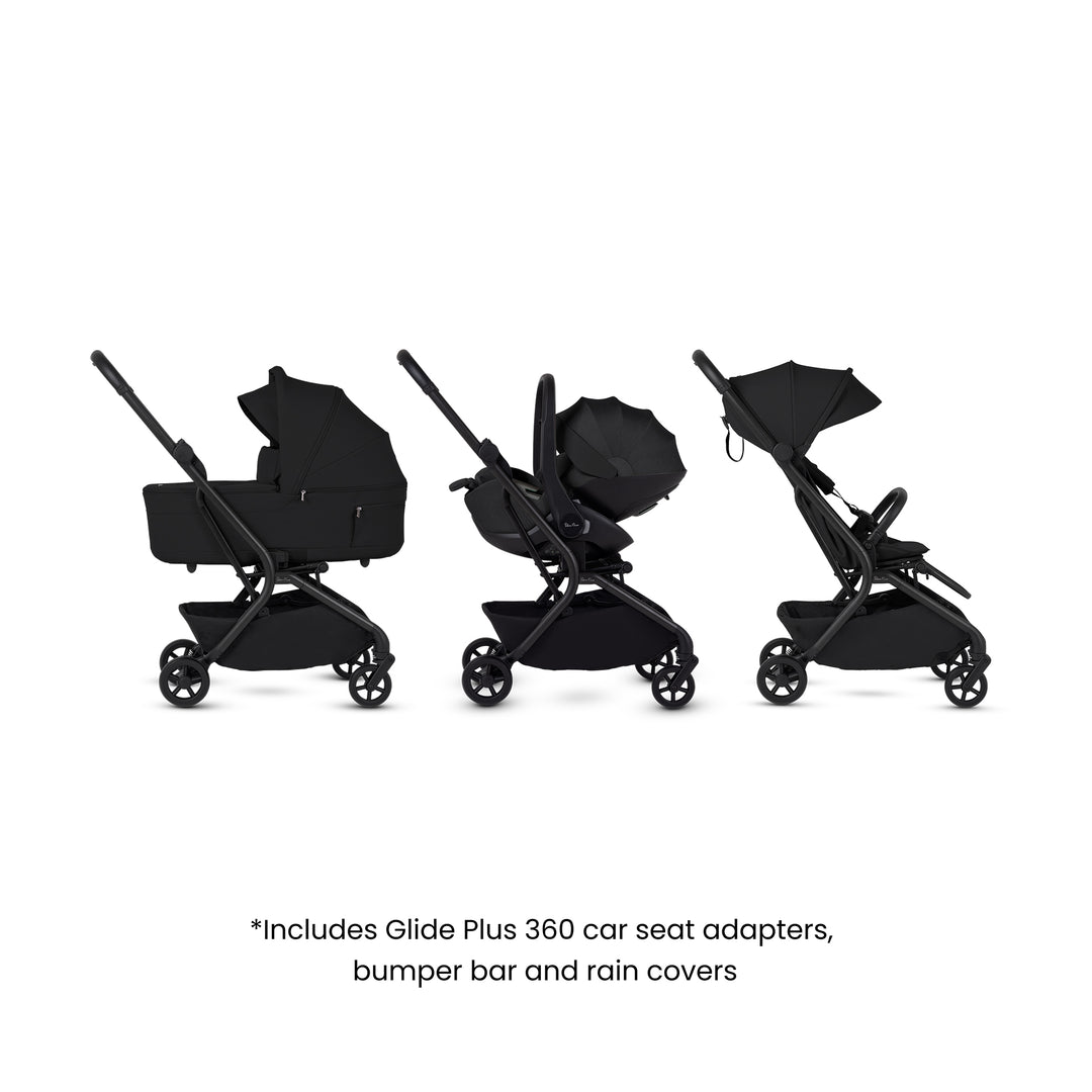 Silver Cross Nia Travel System with Accessory Pack - Onyx