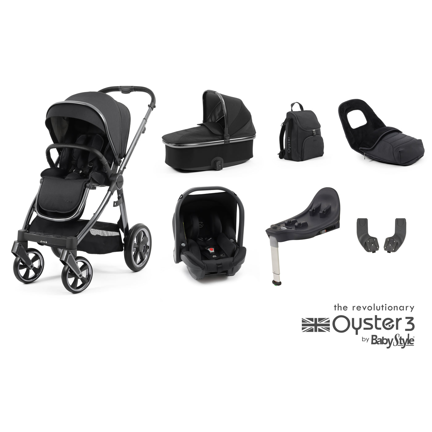Babystyle Oyster 3 Luxury Bundle - Carbonite