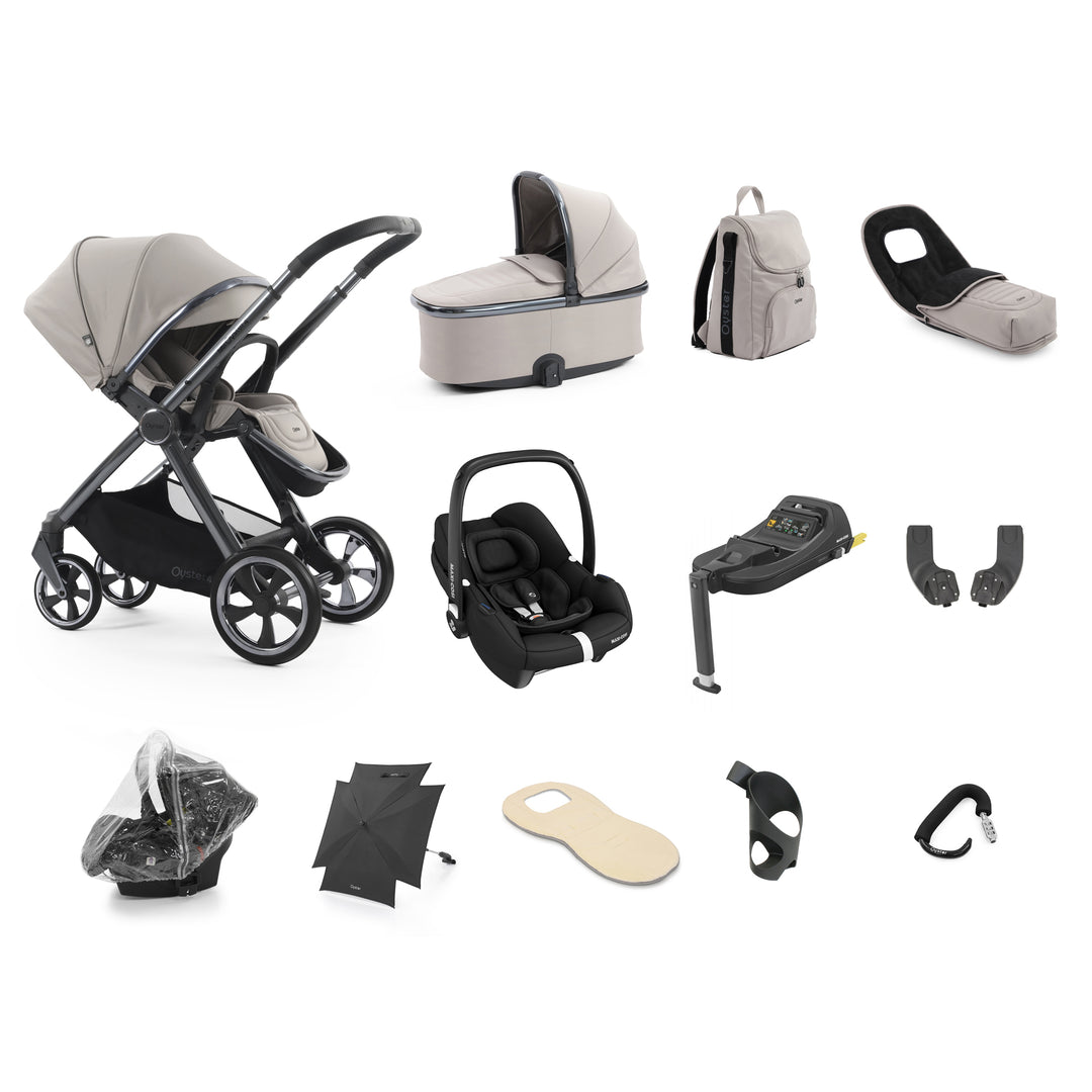 Babystyle Oyster 4 Ultimate Cabriofix Bundle - Stone