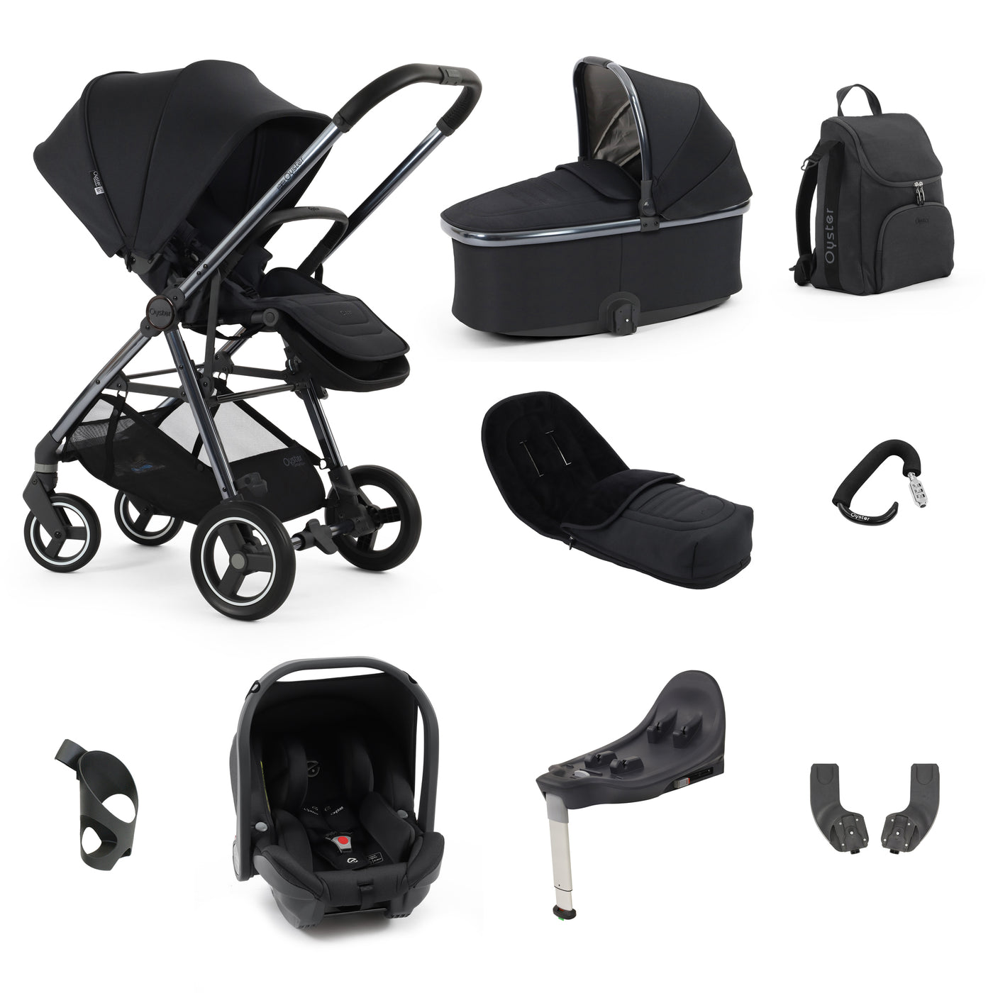 Babystyle Oyster Gravity+ 9 Piece Bundle - Carbonite