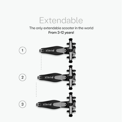 Xtend Scooter+ Ride On - Grey
