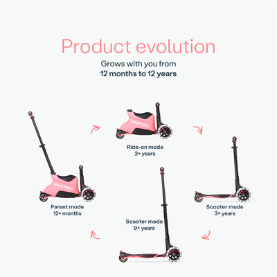 Xtend Scooter+ Ride On - Salmon