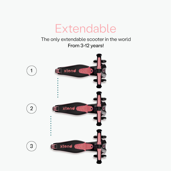 SmarTrike Xtend Ride On Scooter Plus From 12months to 12Years - Salmon