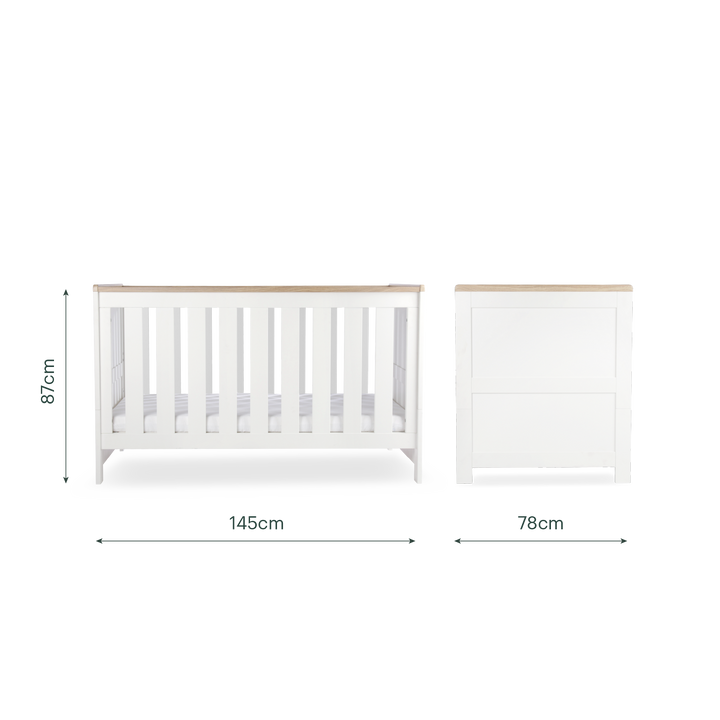 CuddleCo Burford 3 Pce Set - White & Oak