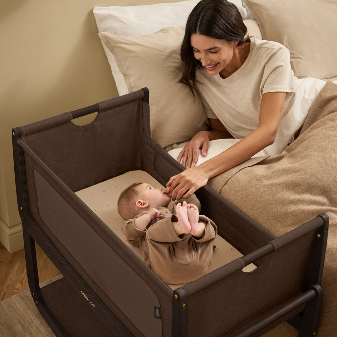 SnuzPod5 Bedside Crib - Chocolate