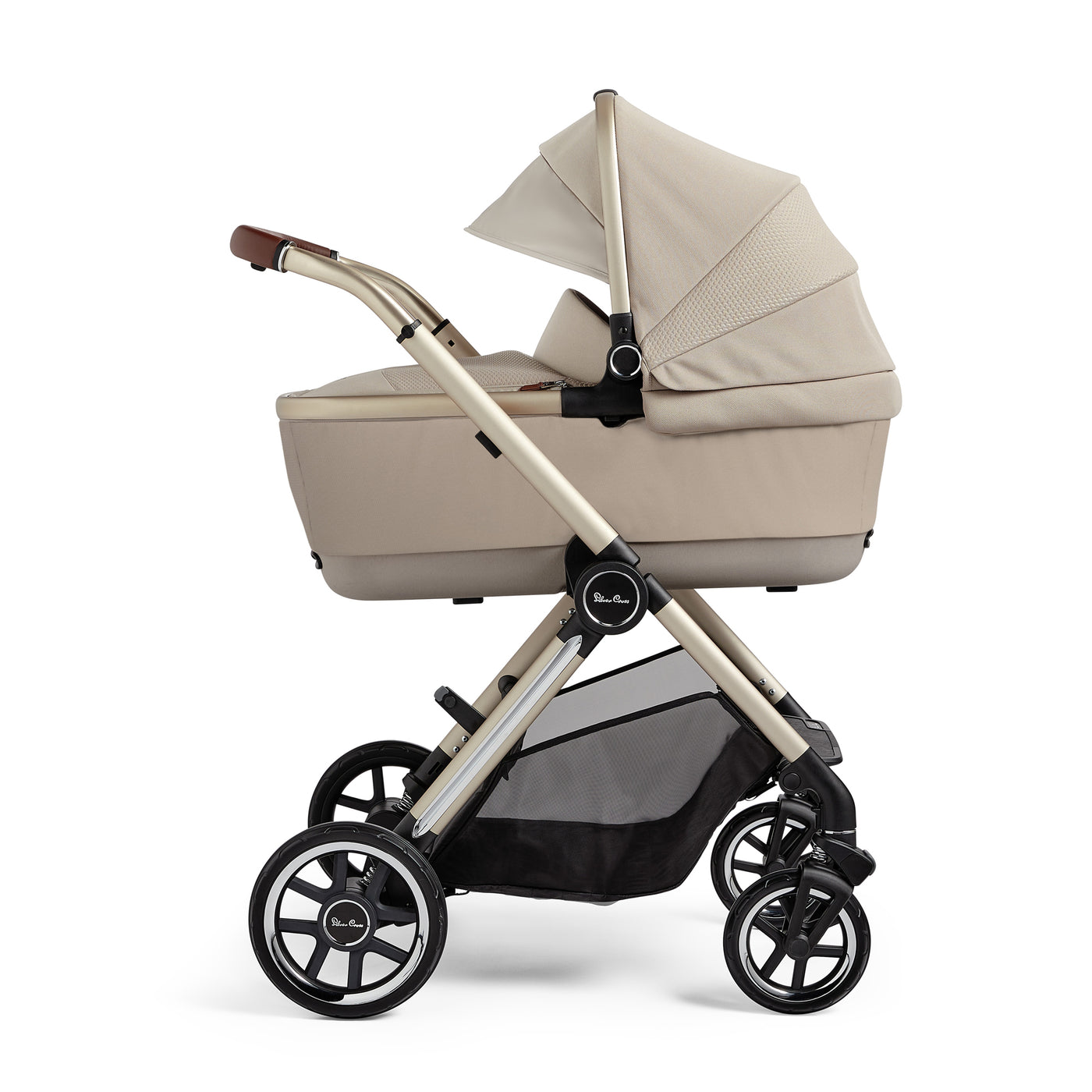 Silver Cross Reef Ultimate Maxi-Cosi Pebble 360 Pro Bundle with First Bed Folding Carrycot - Stone