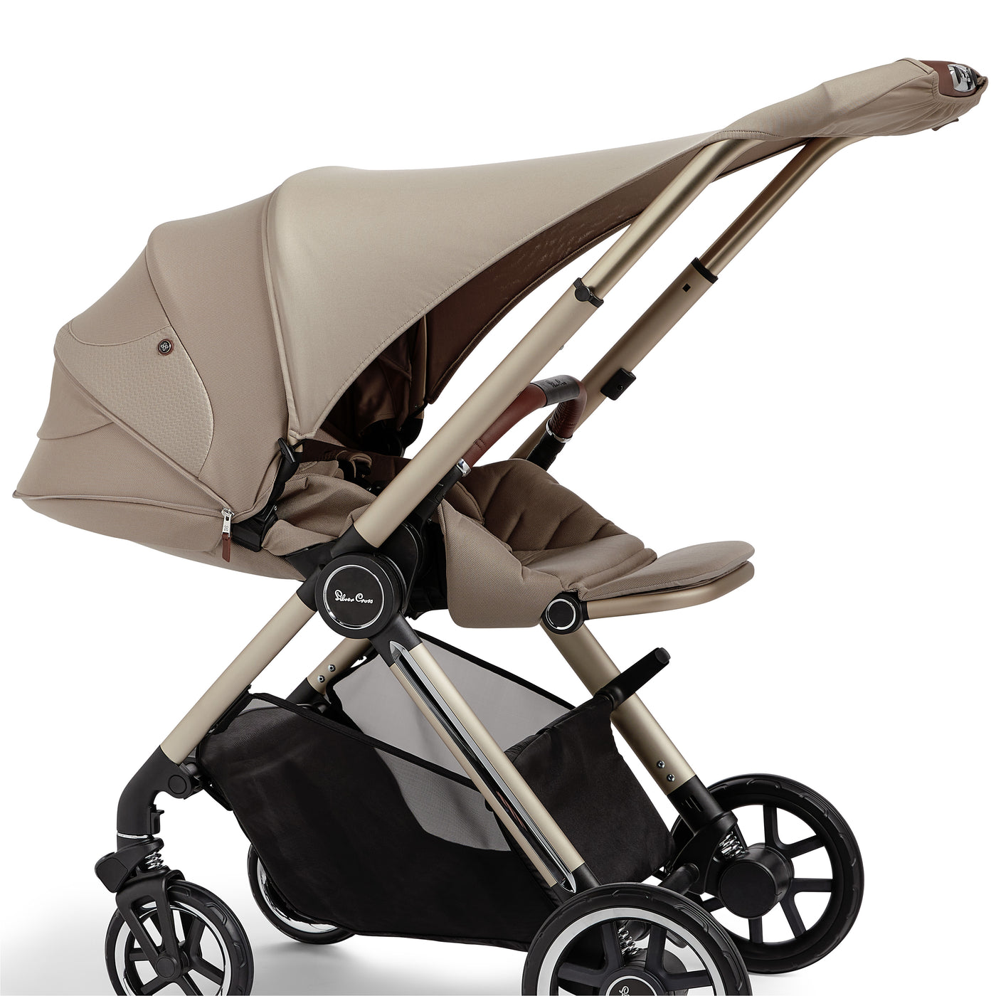 Silver Cross Reef Ultimate Cybex Cloud T Bundle with First Bed Folding Carrycot - Stone