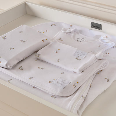 Silver Cross Cot Bed Starter Bedding Bundle - Duck Print