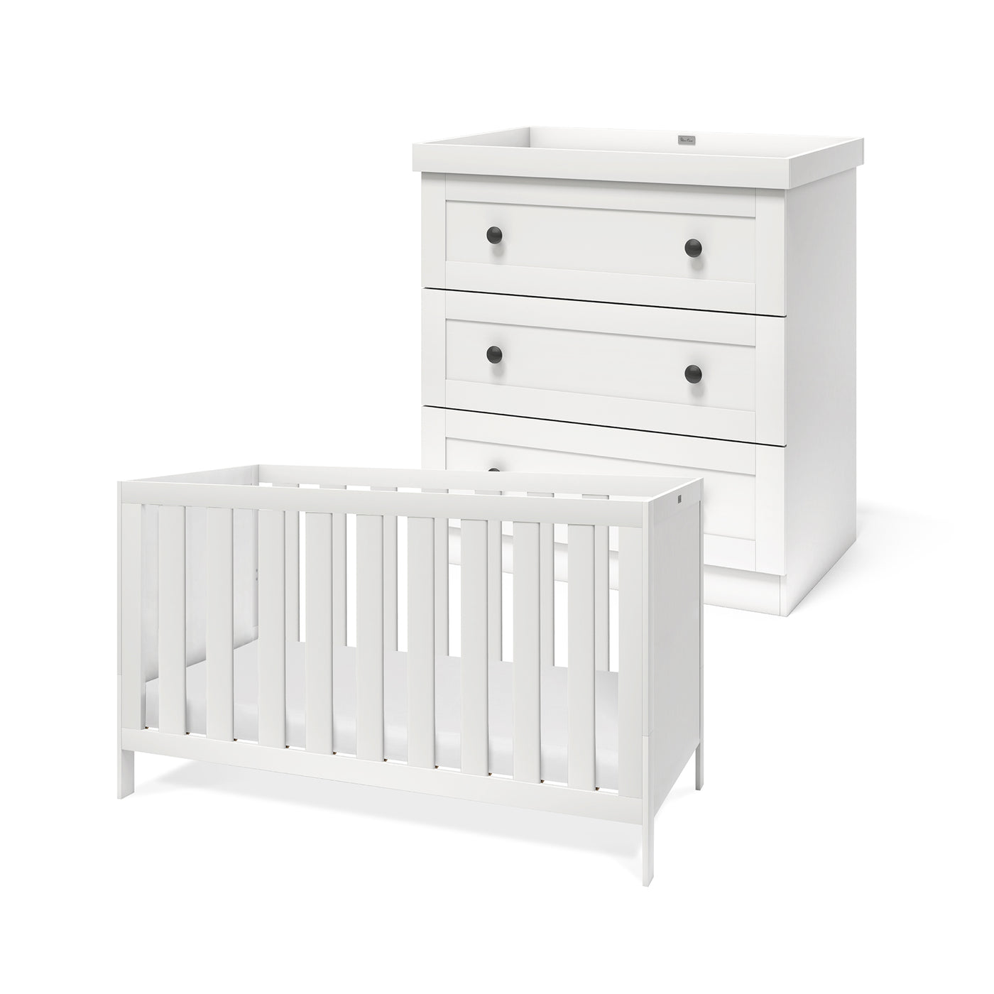 Silver Cross Bromley White 2 Piece Set - White