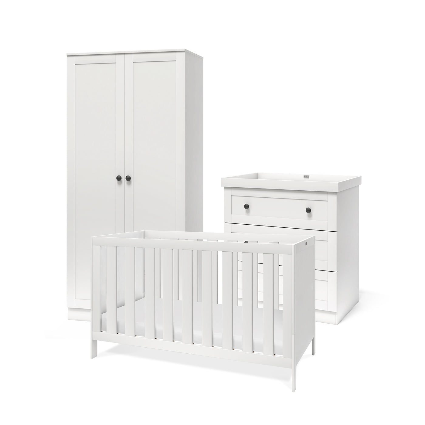 Silver Cross Bromley White 3 Piece Set - White