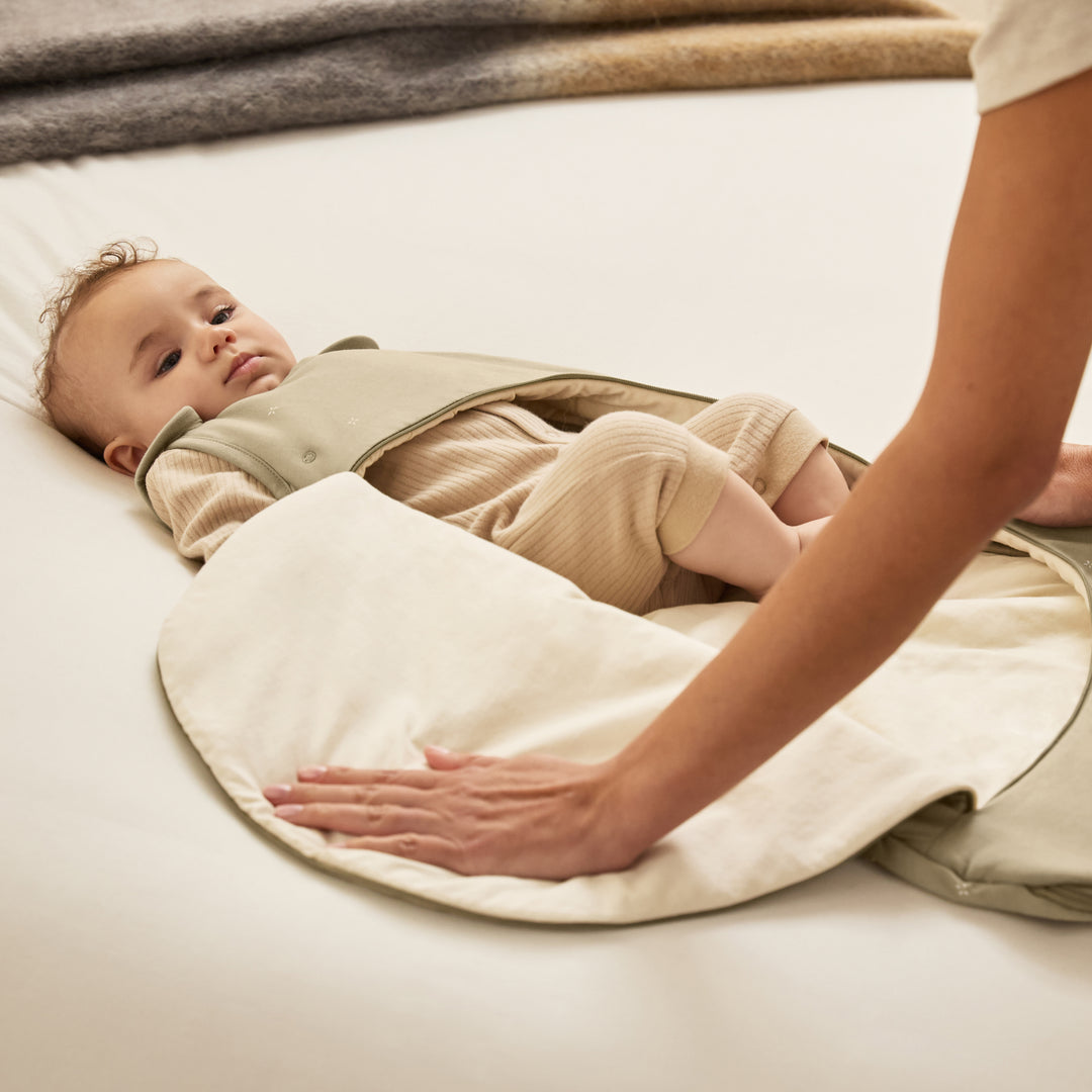 SnuzPouch Sleeping Bag 1.0 Tog (0-6 Months) - Sage Cross