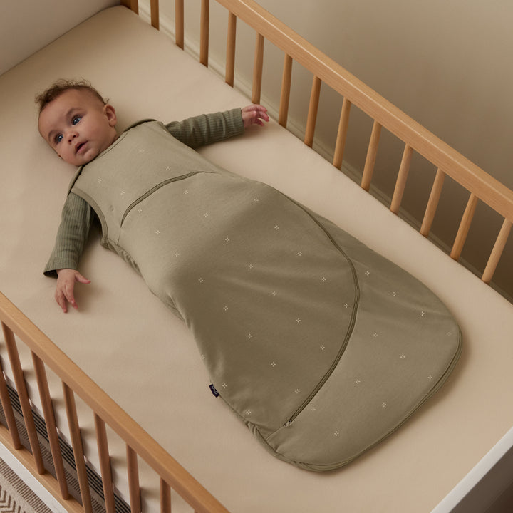 SnuzPouch Sleeping Bag 1.0 Tog (0-6 Months) - Sage Cross