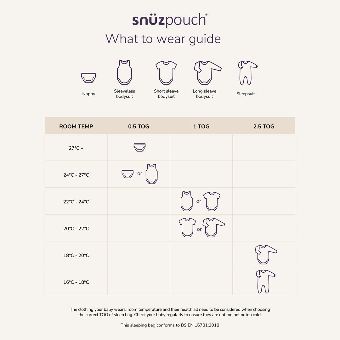 SnuzPouch Sleeping Bag 2.5 Tog (6-18 Months) - Sand Cloud