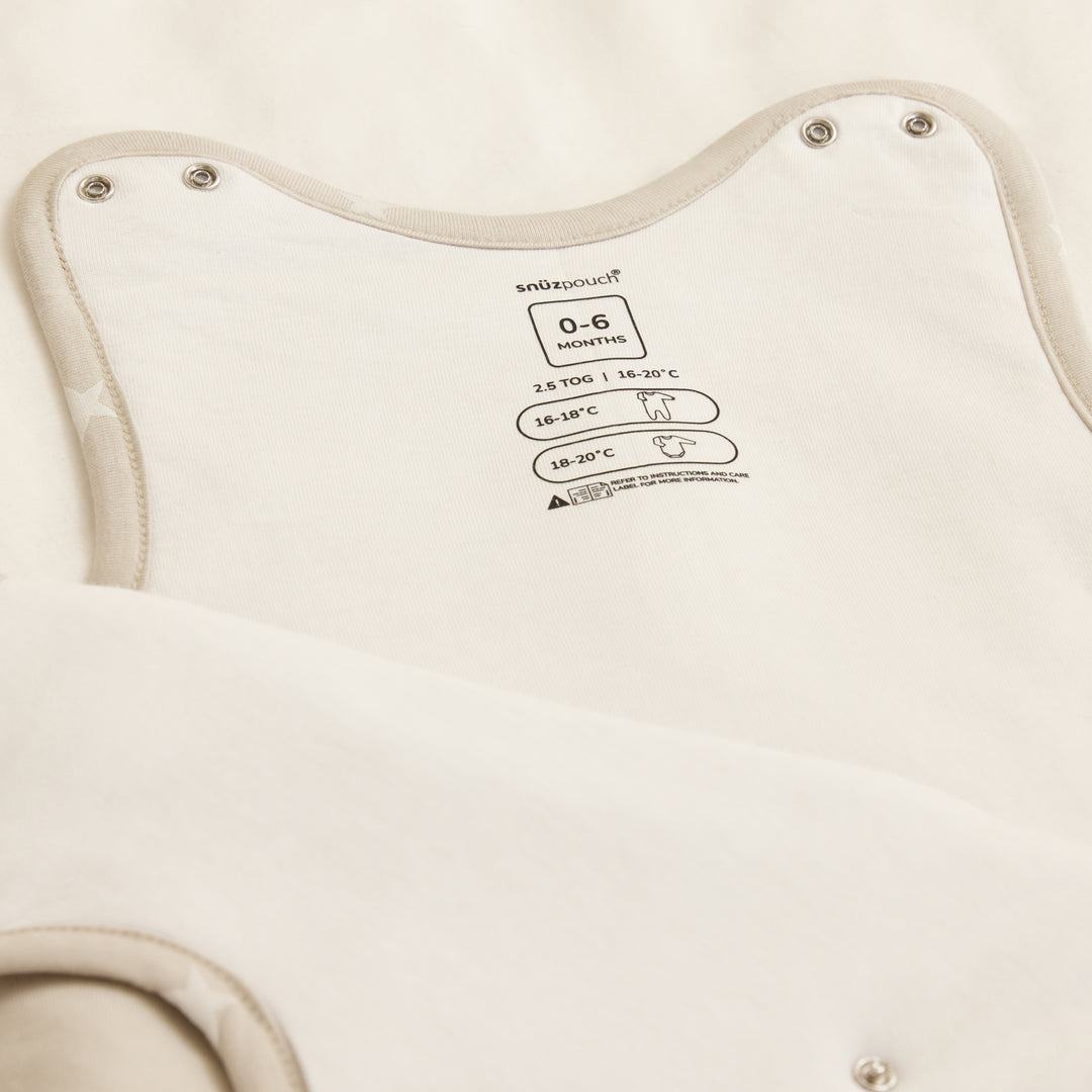 SnuzPouch Sleeping Bag 2.5 Tog (6-18 Months) - Sand Cloud