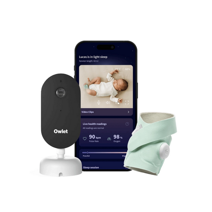 Owlet Dream Duo Sock & Baby Sight Monitor - Mint