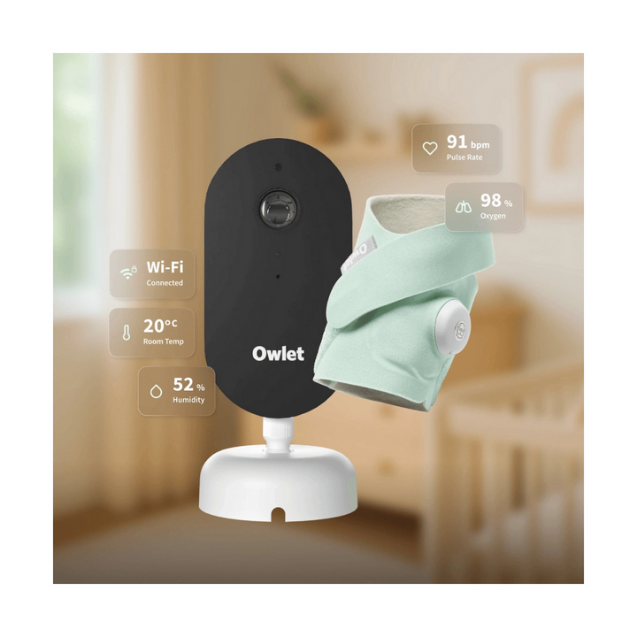 Owlet Dream Duo Sock & Baby Sight Monitor - Mint