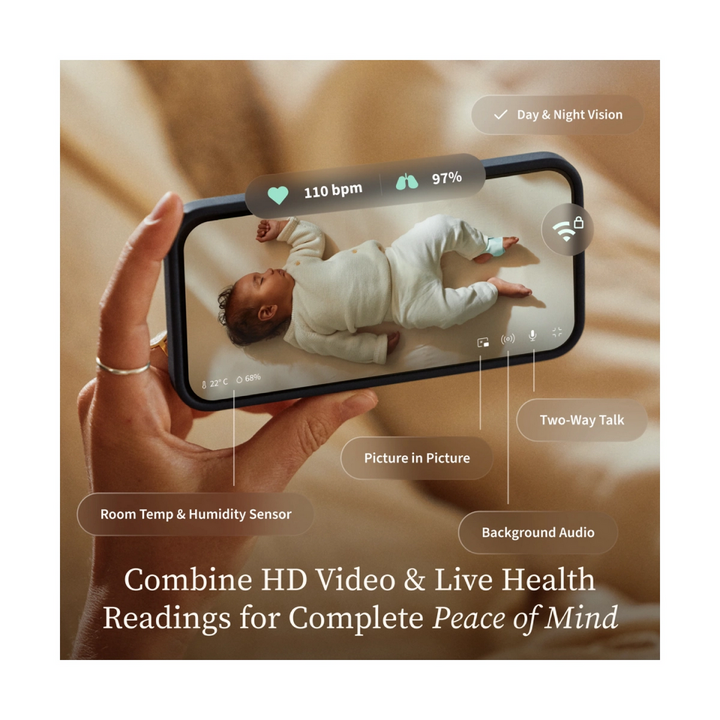 Owlet Dream Duo Sock & Baby Sight Monitor - Mint