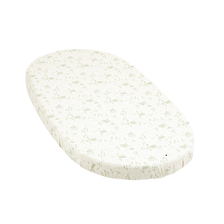 Stokke Sleepi Bed Fitted Sheet V3 - Sage Green Map OCS