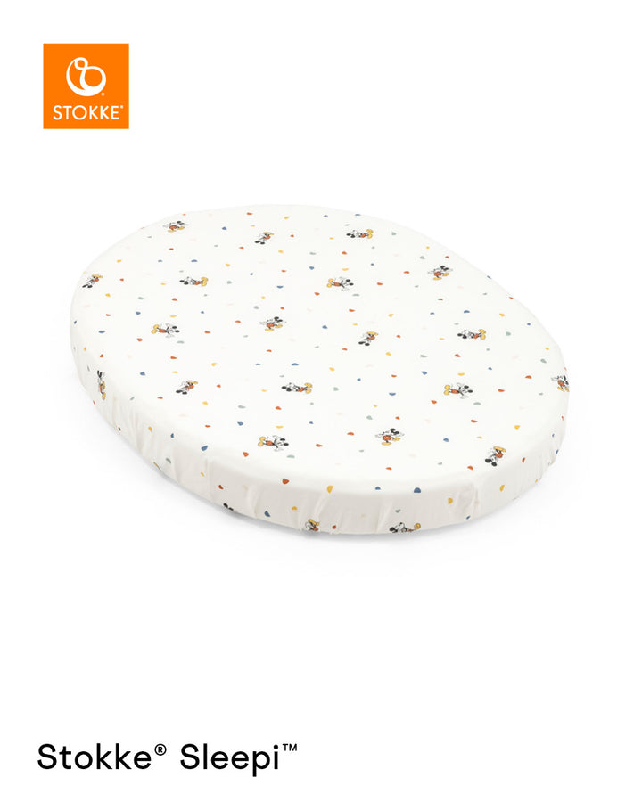 Stokke Sleepi Mini Fitted Sheet V3 Disney Collection - Mickey Celebration