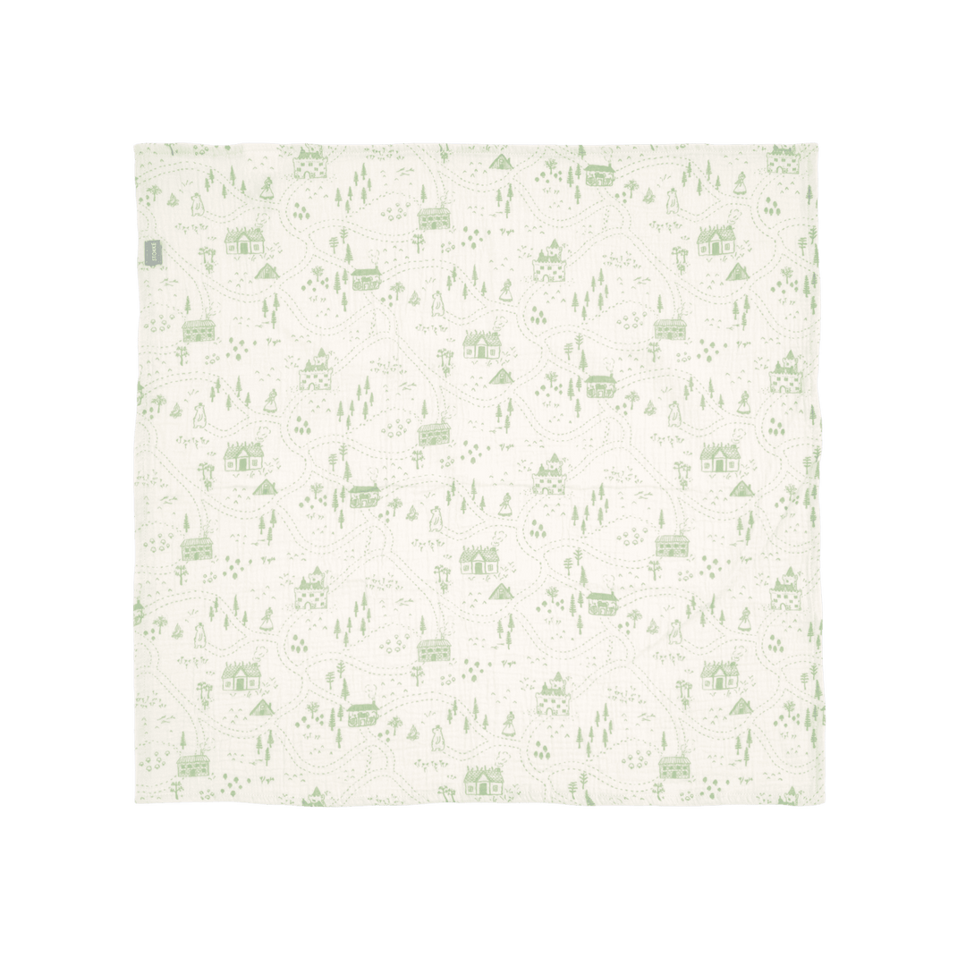 Stokke® Muslin cloth 60x60 2 Pack - Sage Green Map OCS
