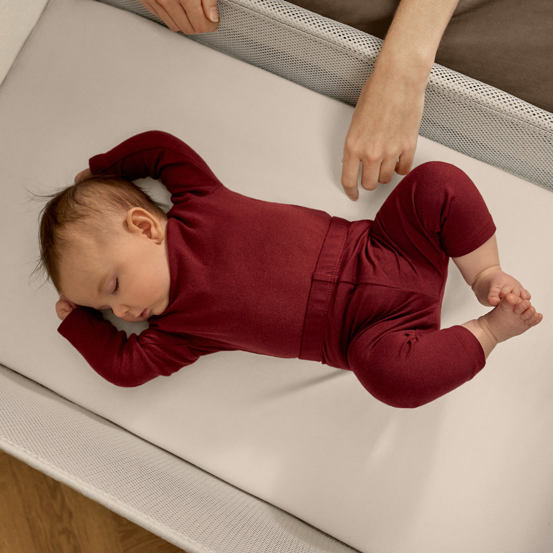 SnuzPod Studio Bedside Crib with mattress - Florence Ember