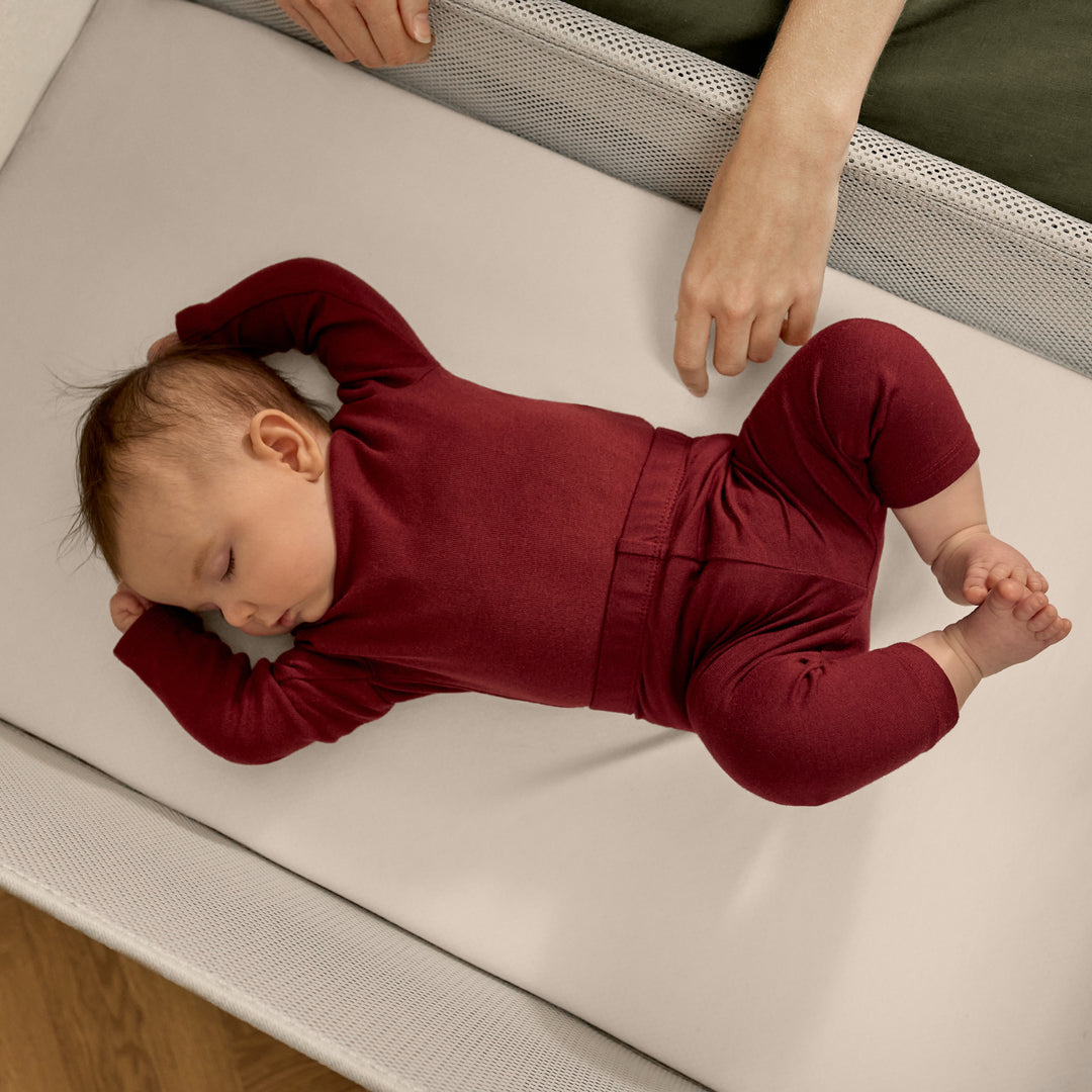 SnuzPod Studio Bedside Crib with mattress - Tokyo Matcha